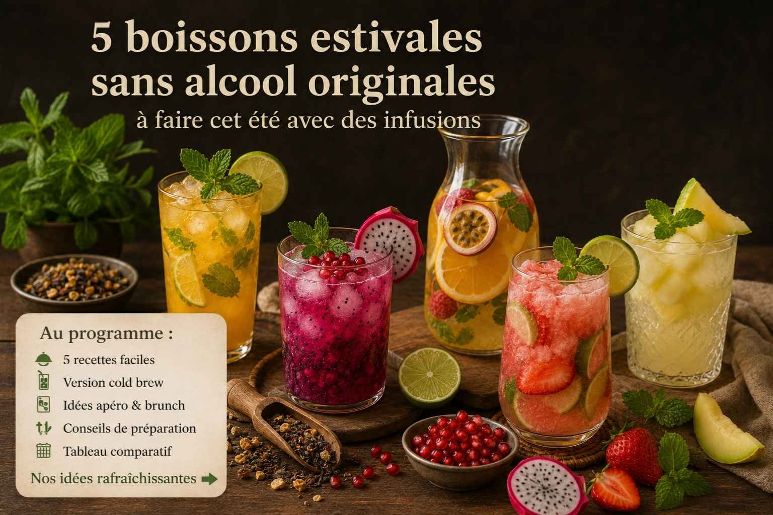 5 Boissons Sans Alcool Originales pour l'Été - En Infusion - L'Oasis du thé