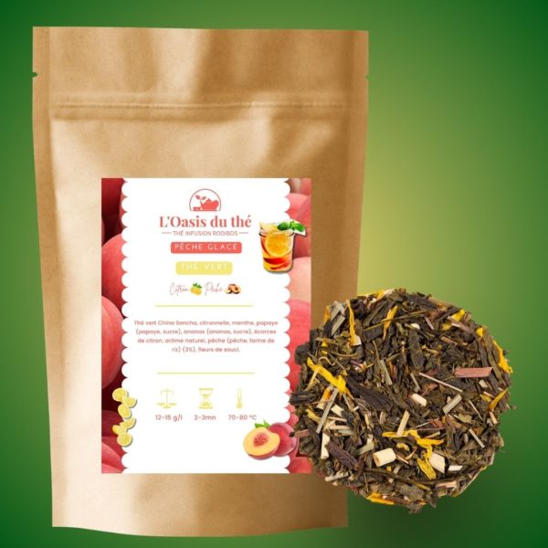 Infusion pêche comme le ice tea