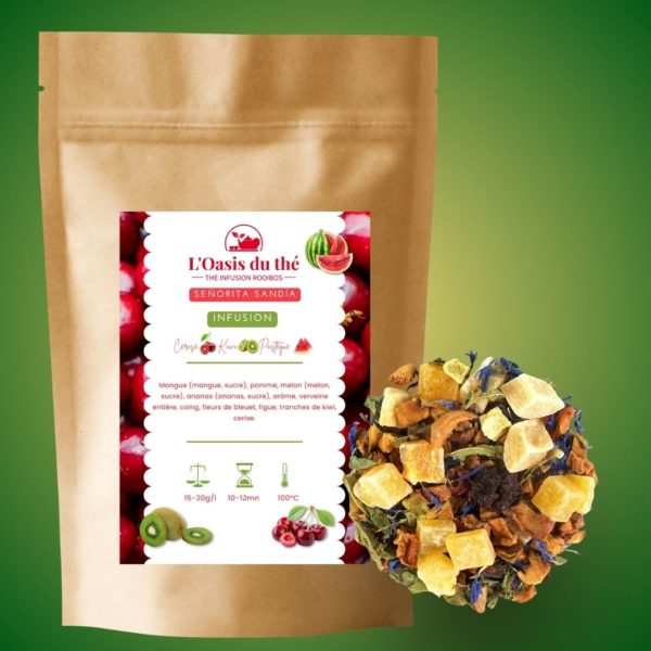 Infusion cerise kiwi pastèque